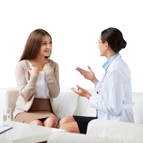 Therapist and patient in session